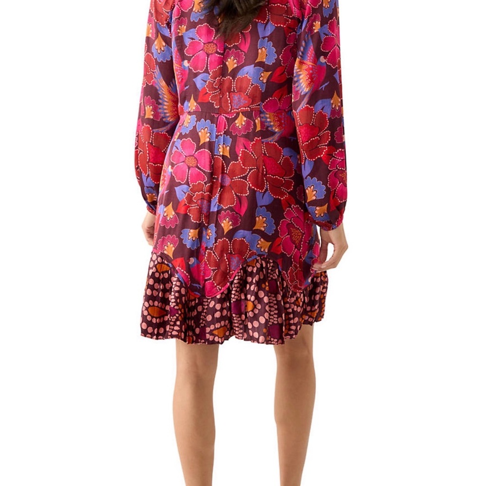 NWT Philosophy Pink and Purple Floral Midi Dress-10 - Picture 3 of 13